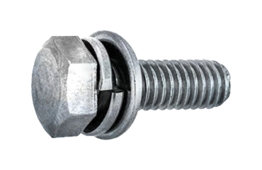 鉄 六角トリーマ頭セムス小ねじ I＝3 (バネ座+ISO平座 組込)